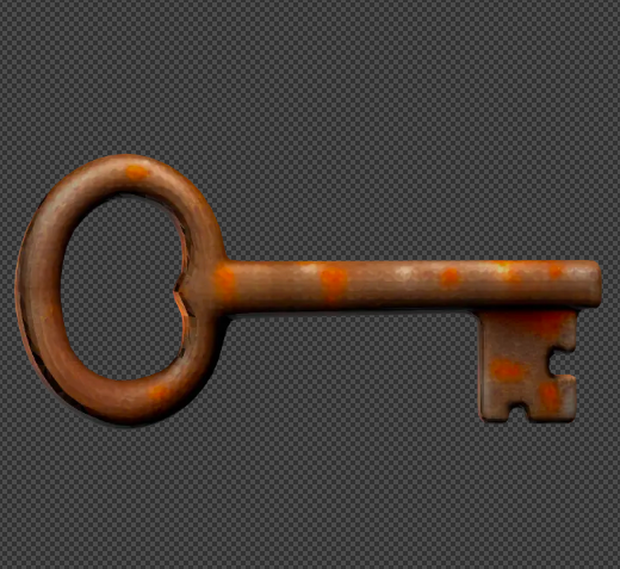 【3Dモデル】古びた鍵 パート2 / ホラー / ファンタジー / ゲーム素材