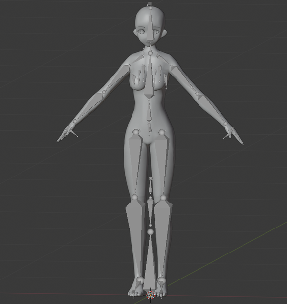 【無料】MMD用女性素体（リグ付き）