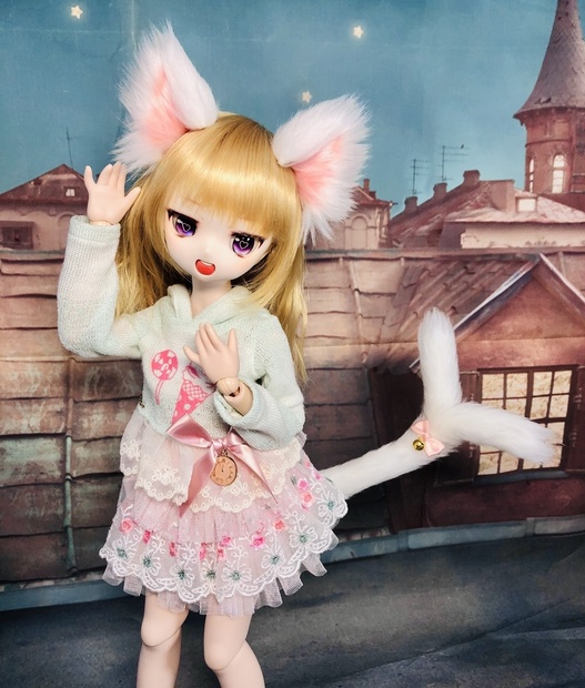 MDD 猫耳 ネコミミ 尻尾 ドルフィードリーム DD 衣装 人形 ケモミミ