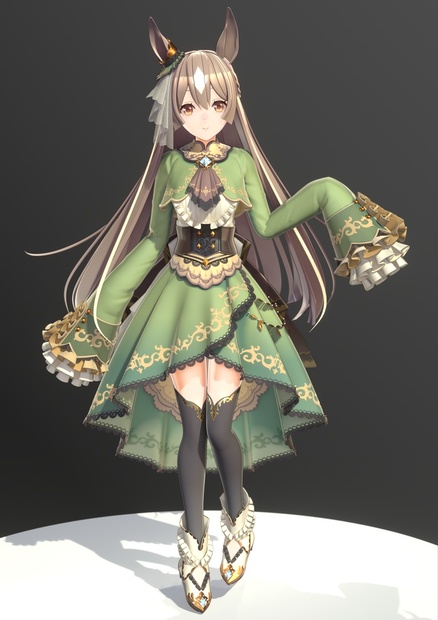 Blenderシーンデータ】ウマ娘・サトノダイヤモンド - 夢天狗・五十鈴 