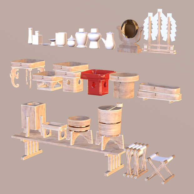 【3Dモデル】神祭具まとめ vol.1
