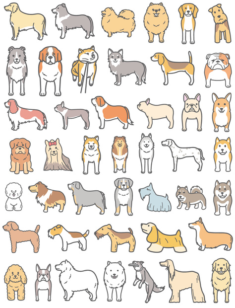 【犬イラスト素材】データ販売