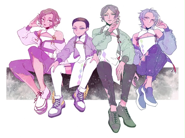 アイドルボーイズ チャイナ服シール ゴルトゥゴ Booth