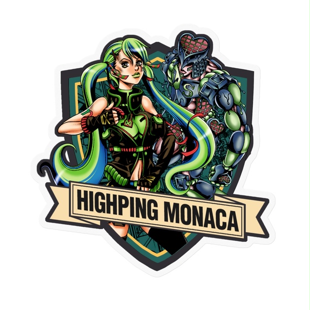 jojo monaca sticker / ジョジョモナカステッカー Highping Monaca BOOTH