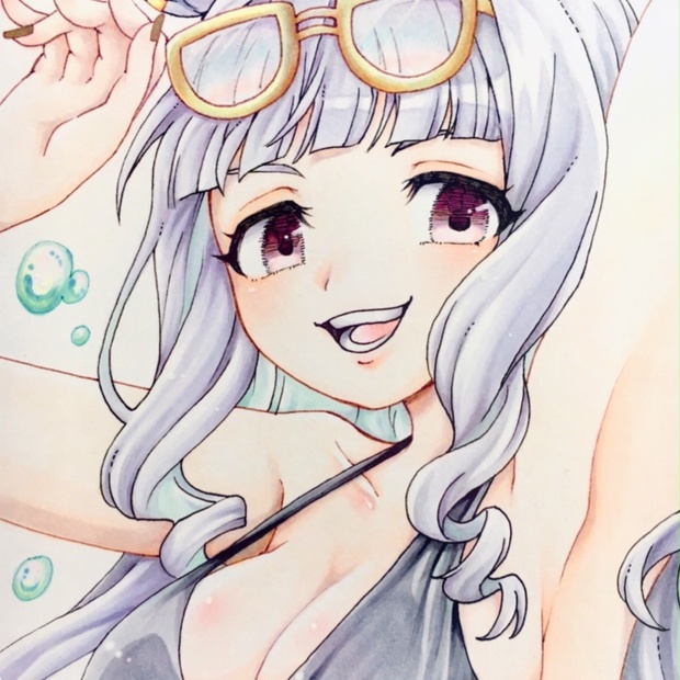 同人手描きイラスト ウマ娘♪スペシャルウィーク♪水着