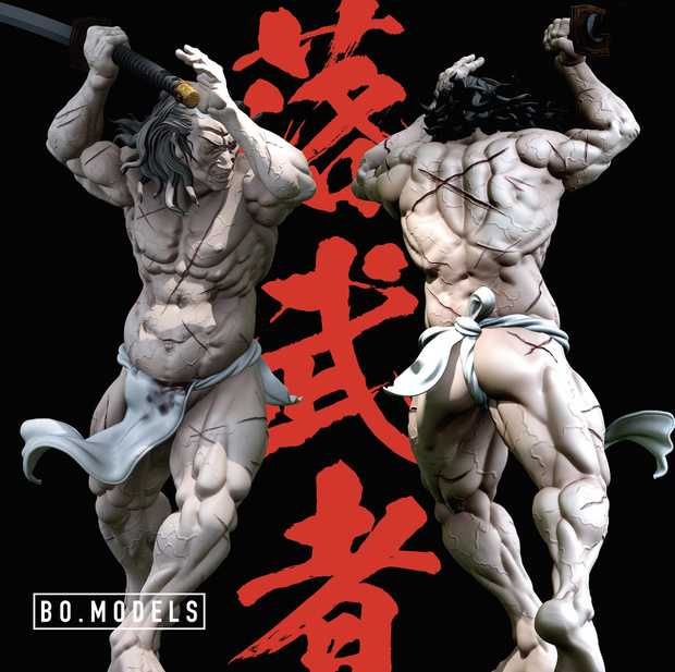 落武者　侍　3Dプリンタ用 STLデータ