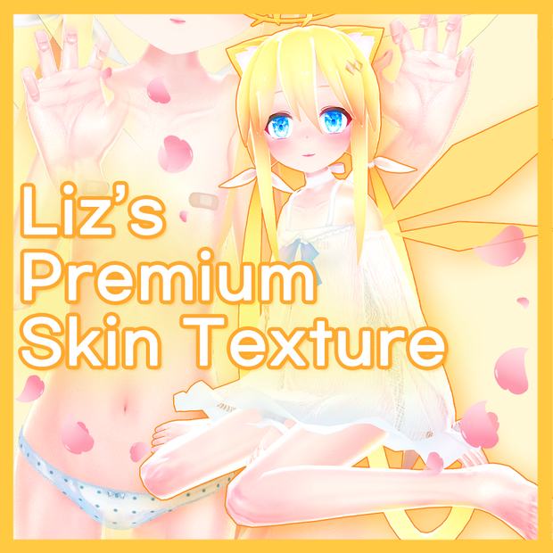 【VRChat】 Liz 『リズ』 / Premium Full skin Textures : skin+Panty(Underwear)