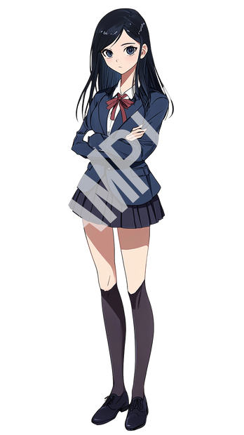 女子高生01立ち絵＋表情差分 PSDデータ