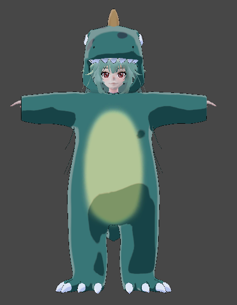 恐竜服 - 3D model