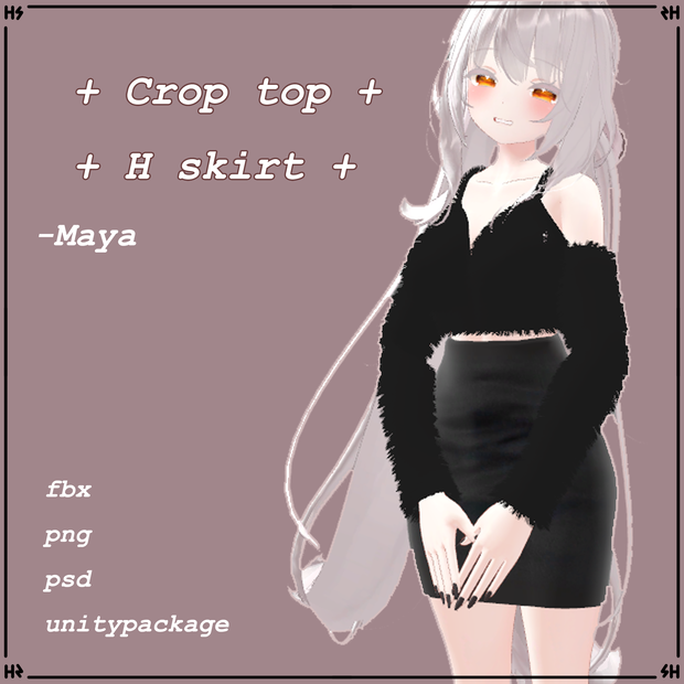 [ Crop top + H skirt ] - Maya