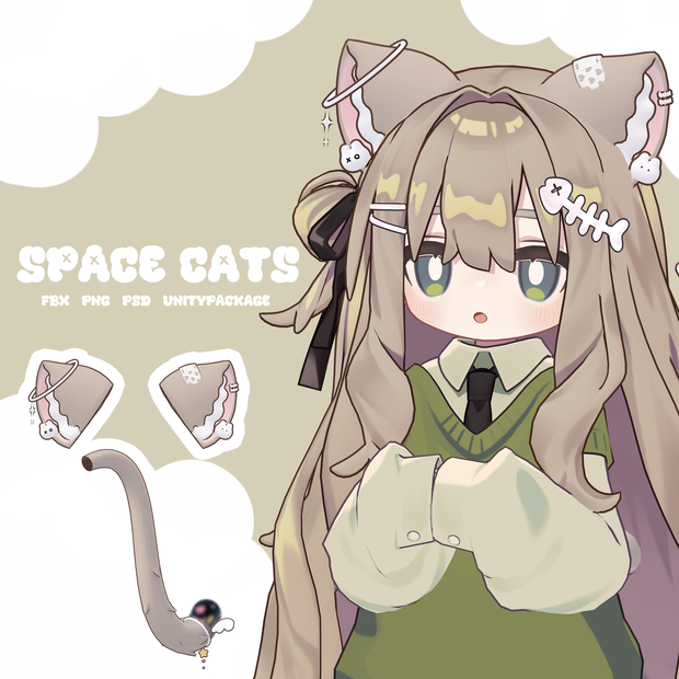 ✨6アバター対応✨ ☁️Space Cat☁️
