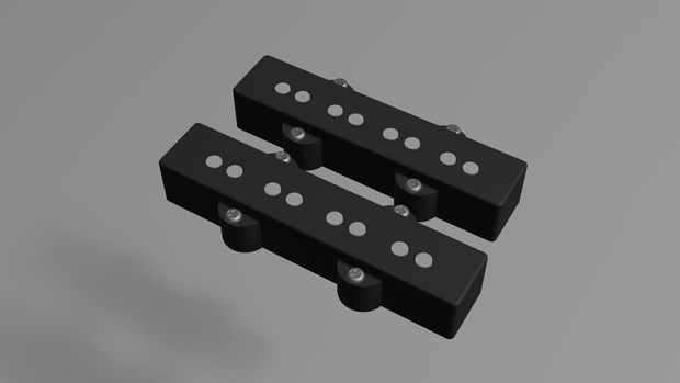 【3Dモデル】JBタイプ ベースギターピックアップ（.blend/.FBX/.OBJ）