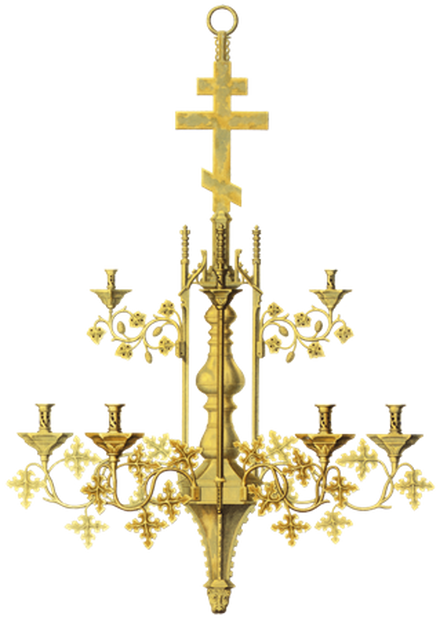 PNG画像：東欧のシャンデリア アンティークイラスト