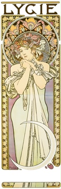 Png画像 月の女神アール ヌーヴォーイラスト アンティーク レトロ イラスト画像素材 Booth