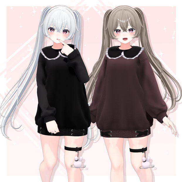 [VRC Hair] Long Twintail