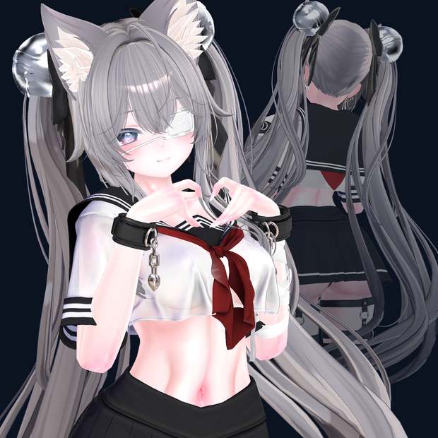 【VRC Hair】Cat Twintail 
