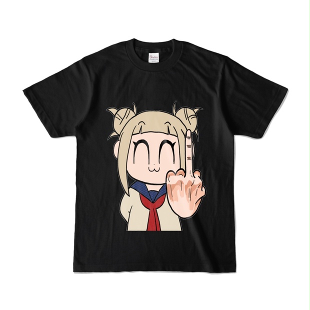 ポプテピピック風トガちゃんカラーTシャツ（ブラック）