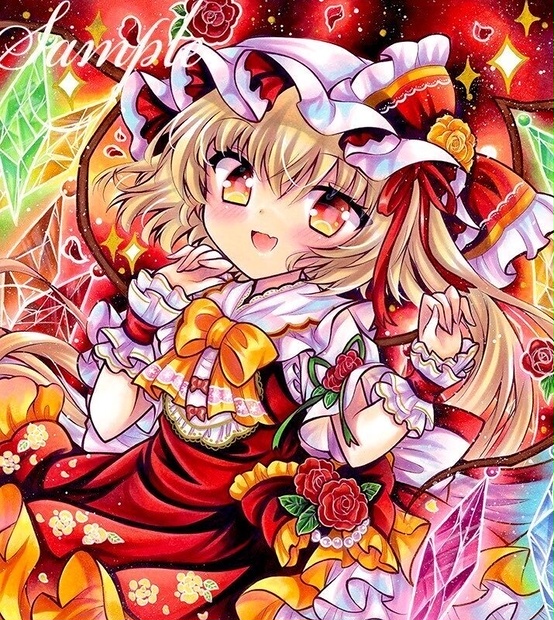 同人手描きイラスト☆東方/ フランドール・スカーレット☆大色紙