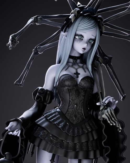 【 Goth Girl 】stl file & ctp file for 3D printing