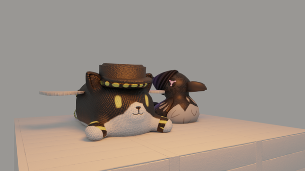 Plushies N and Uzi (Murder drones)
