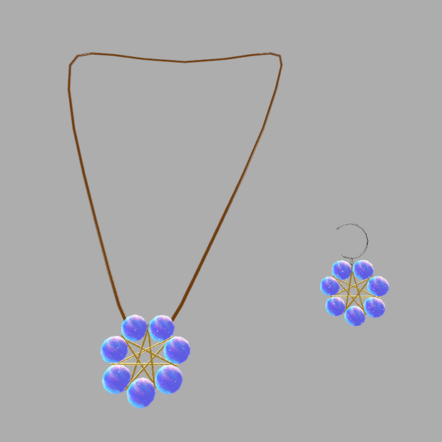 Heptagram Orb - Neckless & Earring