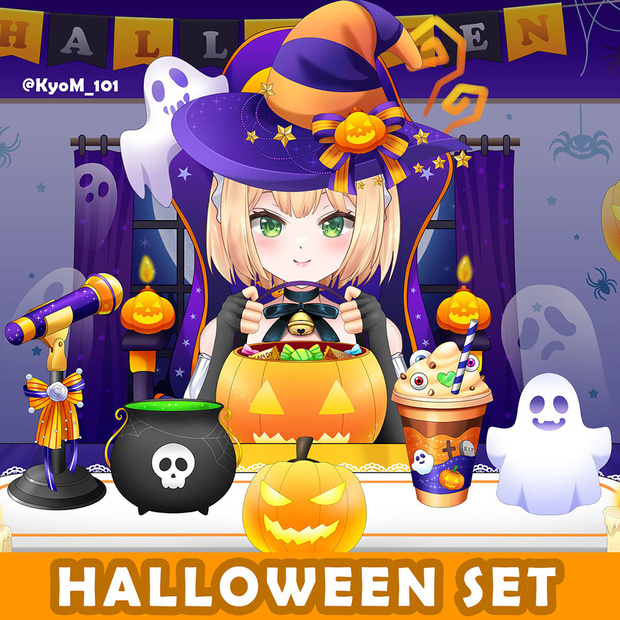 Special Halloween Decoration Set 2: Vtuber Streaming Asset