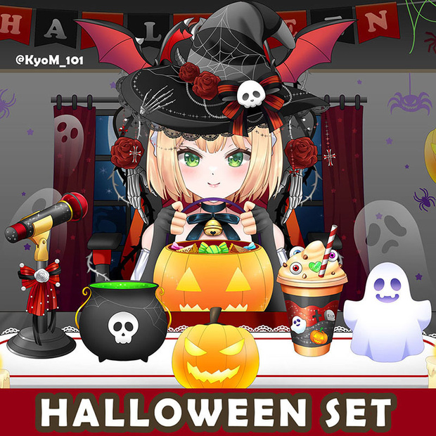 Special Halloween Decoration Set 1: Vtuber Streaming Asset