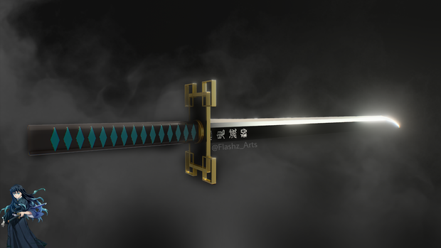 Muichiro Tokito 3D Sword - Demon Slayer Katana Replica