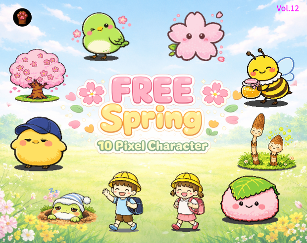 FR-12｜無料お試し FR-12｜ドット絵10点（透過PNG）　FR-12 | Free Sample