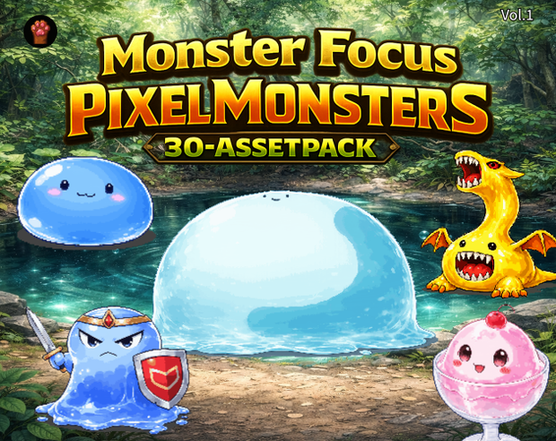 CP29-I01｜Monster Focus 30点（透過PNG／商用OK） / Monster Focus x30 (PNG)