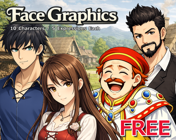 FR-14｜無料お試し FR-14｜顔グラフィック  50点（透過PNG）　FR-14 | Free Sample