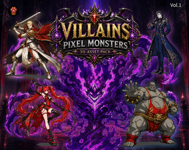 CP35-J01｜ヴィラン・悪役キャラ30体（透過PNG／商用OK） / Villains x30 (PNG)