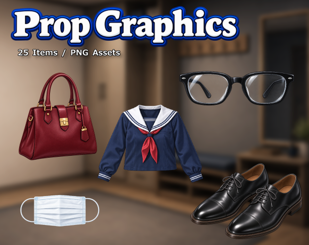 PR07｜現代小物 25点（PNG／商用OK） / Modern Props x25 (PNG)