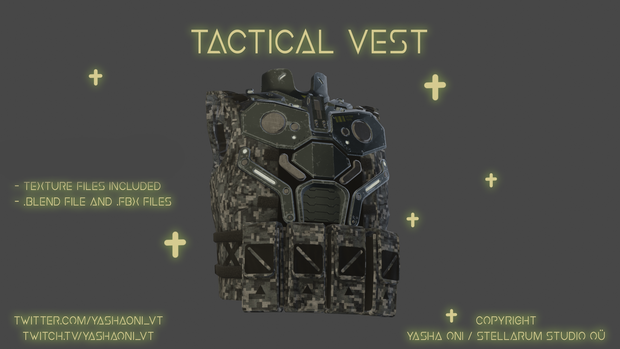 Tactical tech wear Vest - .FBX, .blend, .unitypackage