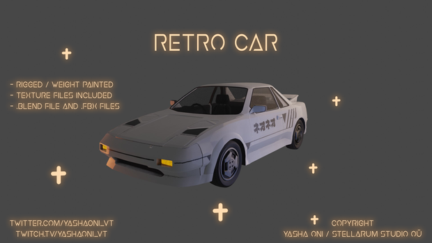 Toyota MR2 !! - Rigged! .FBX, .blend, .unitypackage