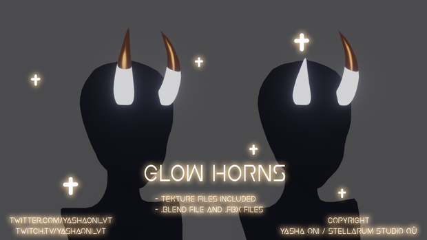 Glow Horns - .FBX, .blend, unitypackage