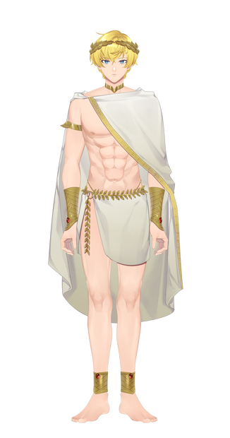 【live2d モデル】 DEMIGOD MAN READY TO RIG PSD FILE