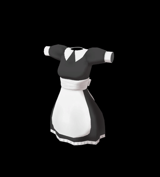 シンプルメイド服【「レナ・カクテル-Lena Cocktail-」用衣装3Dモデル】