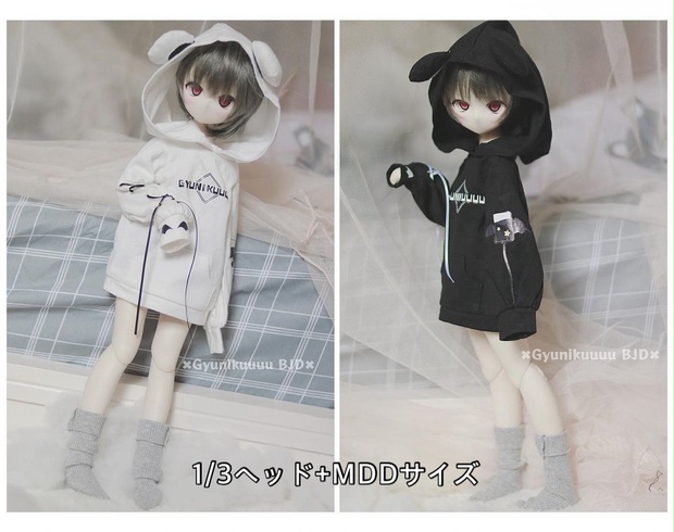 即納】【再販しません】熊ちゃんパーカー（for MDD・SDM・幼SD・Kumako）パーカー 上着 ドール服 お洋服 -  Gyunikuuuu_BJD - BOOTH