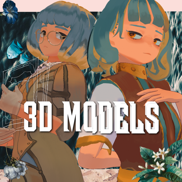 ヴェルヌ擬人化３Dモデル