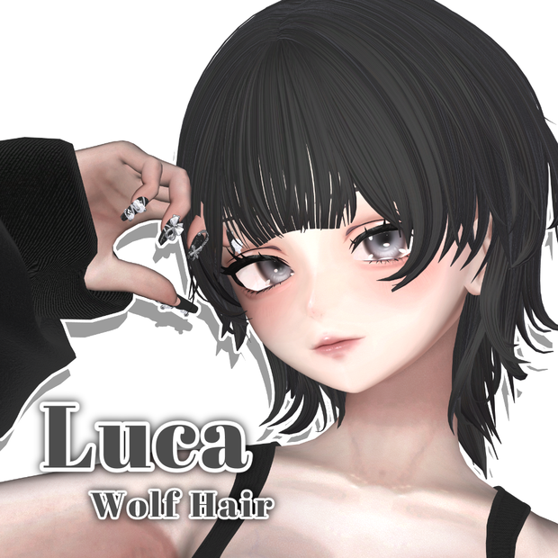 【17 avatars】Luca Wolf Hair【VRC Hair】