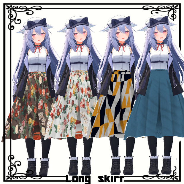【桔梗用】Long skirt-ロングスカート kikyo