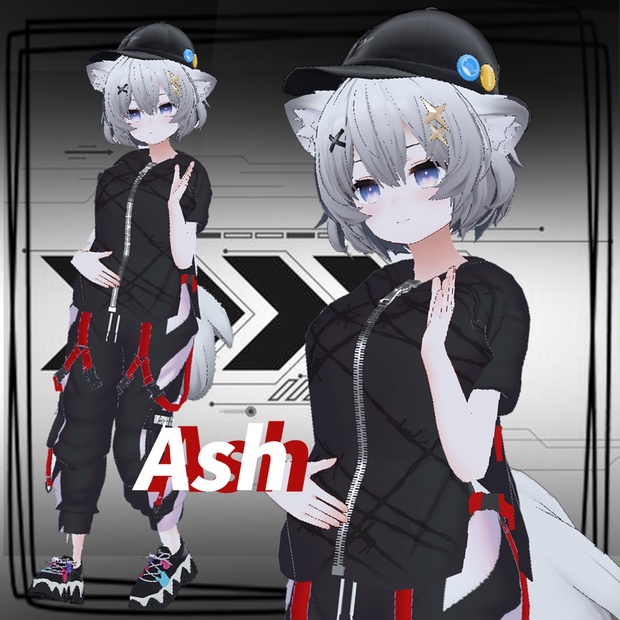 【Ash用】Set Costume【texture4種】