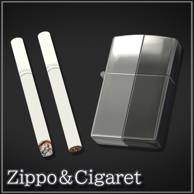 【VRChat想定】Zippo&Cigaret【Avatar / World ギミック付き】【ModularAvatar対応】