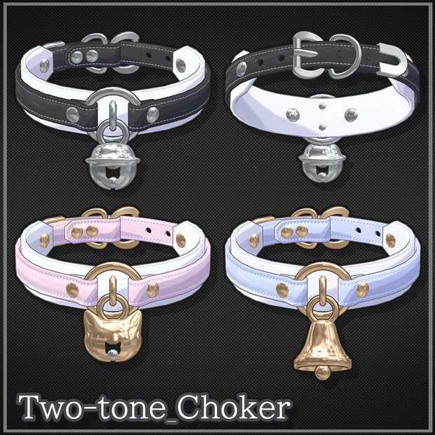 【VRChat想定】Two-tone_Choker