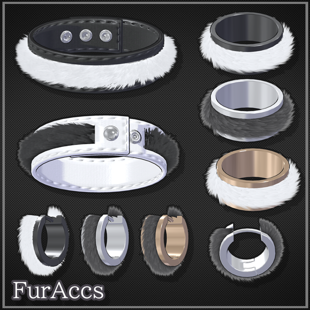 【VRChat想定】FurAccs【3点セット】