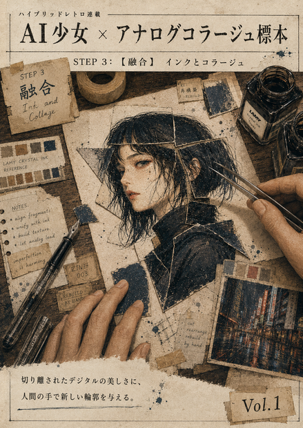 AI少女 × アナログコラージュ標本｜ハイブリッドレトロ制作ノート（有料版） Vol.2
