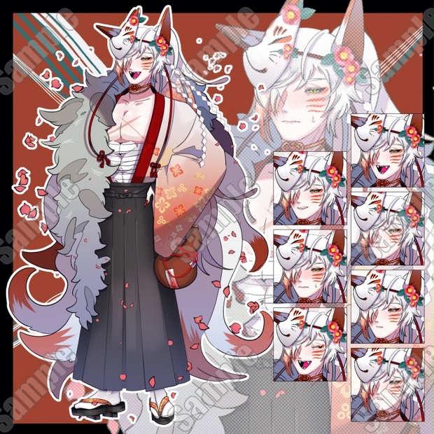 手描きイラスト＊オリジナル【お狐様】 お狐様〈オリジナルイラスト 手描きイラスト〉