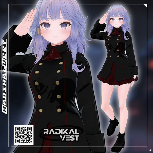 【MARUBODY対応】軍服ワンピースコーデセット/MILITARY UNIFORM ONEPIECE OUTFIT SET