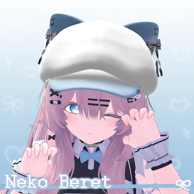 ねこみみベレー帽【Neko Beret】
